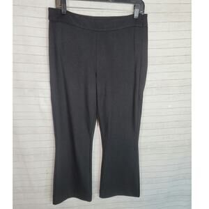 Cabi Black Ponte Knit Kingston Cropped Trouser Pants, sz 8